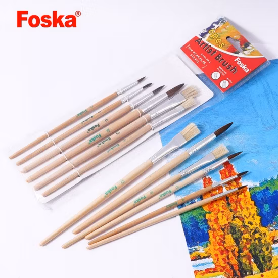 12PCS Bristle Hair Artist Brush & High Quality Paint Brushes