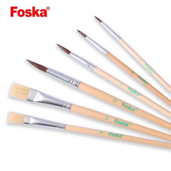 12PCS Bristle Hair Artist Brush & High Quality Paint Brushes