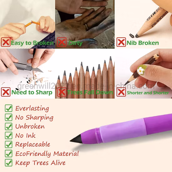 Lápiz de plástico Greenwill Magic Eternal con empuñadura ergonómica (EP18001)
