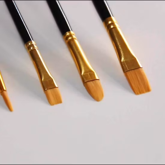 Cepillo de artista de madera de pelo de nailon profesional