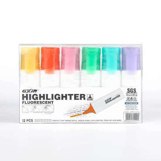 Resaltador de plástico en forma de pulpo infantil combinado arcoíris personalizado